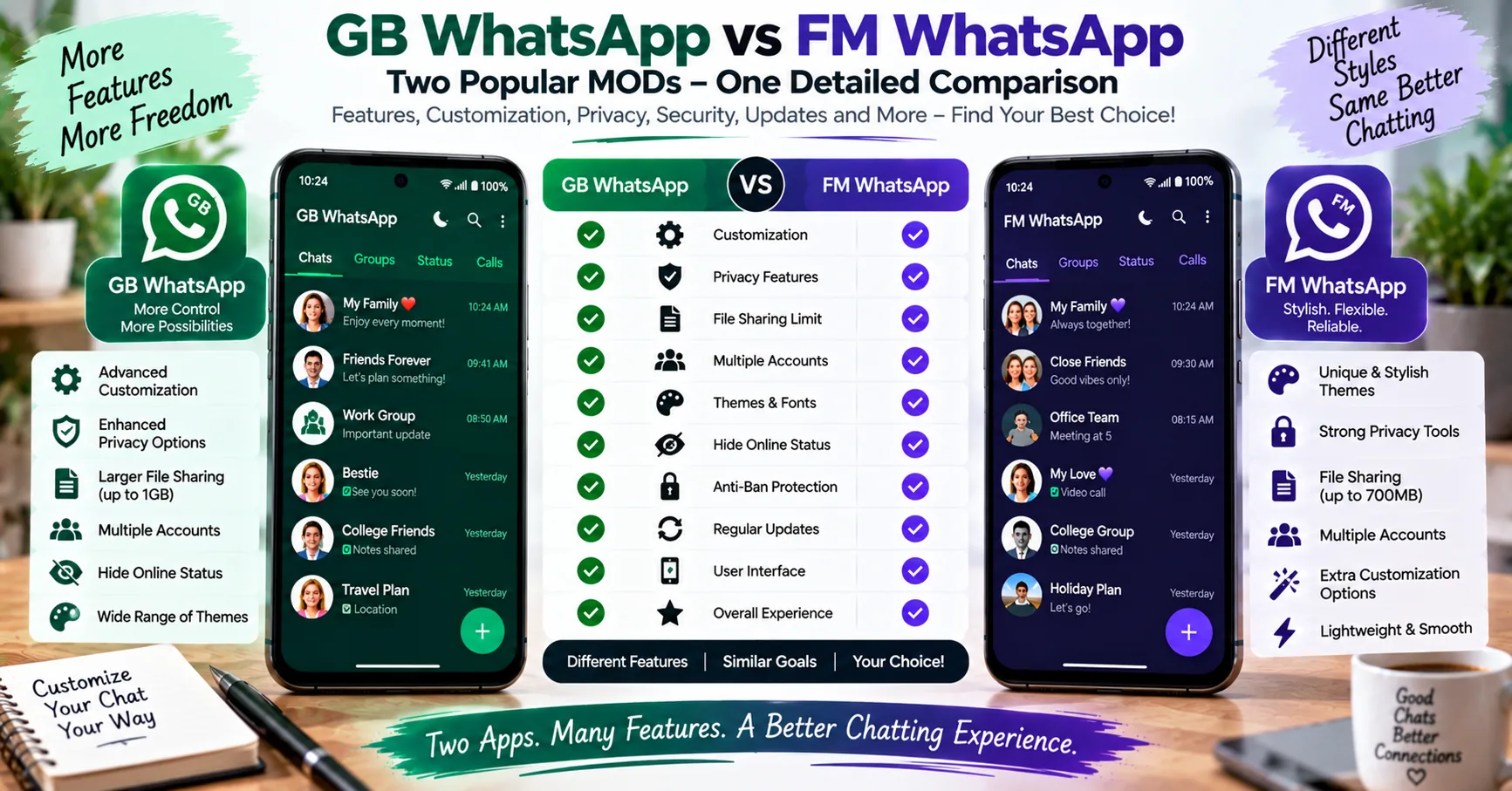 GB WhatsApp vs WhatsApp Plus: Which Is Better? settings and troubleshooting visual