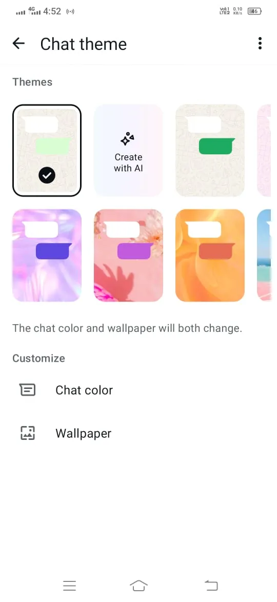 Customization & Themes – system theme